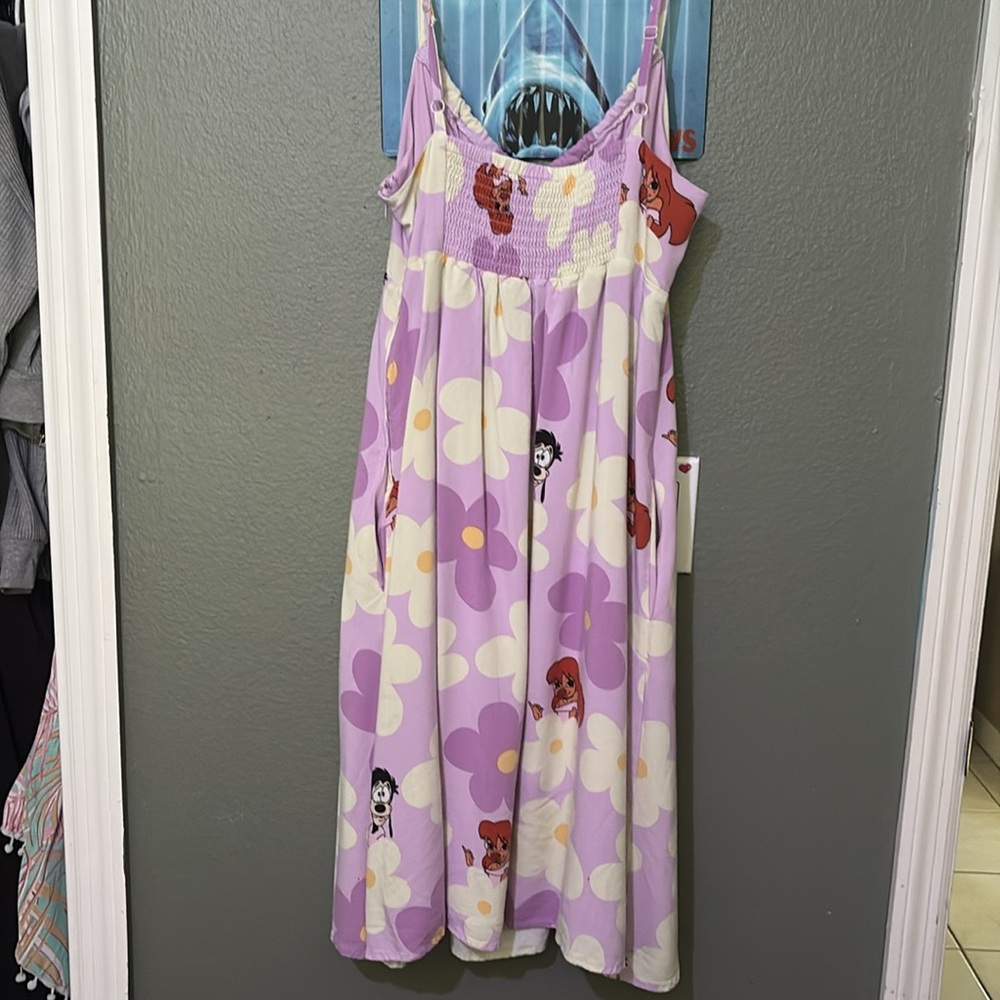 Disney A Goofy Movie Floral Max & Roxanne Tank Dress - BoxLunch Exclusive - Picture 5 of 5